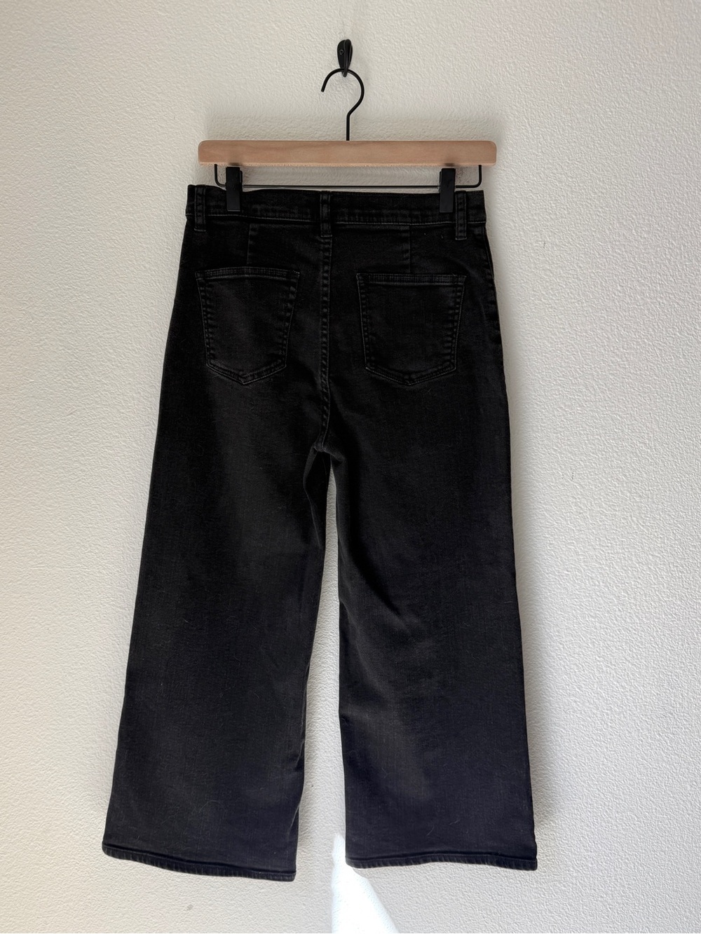 J.Crew Rayner High-Rise Black Slim Wide-Leg Crop Jeans - 27 - EUC - Picture 2 of 9